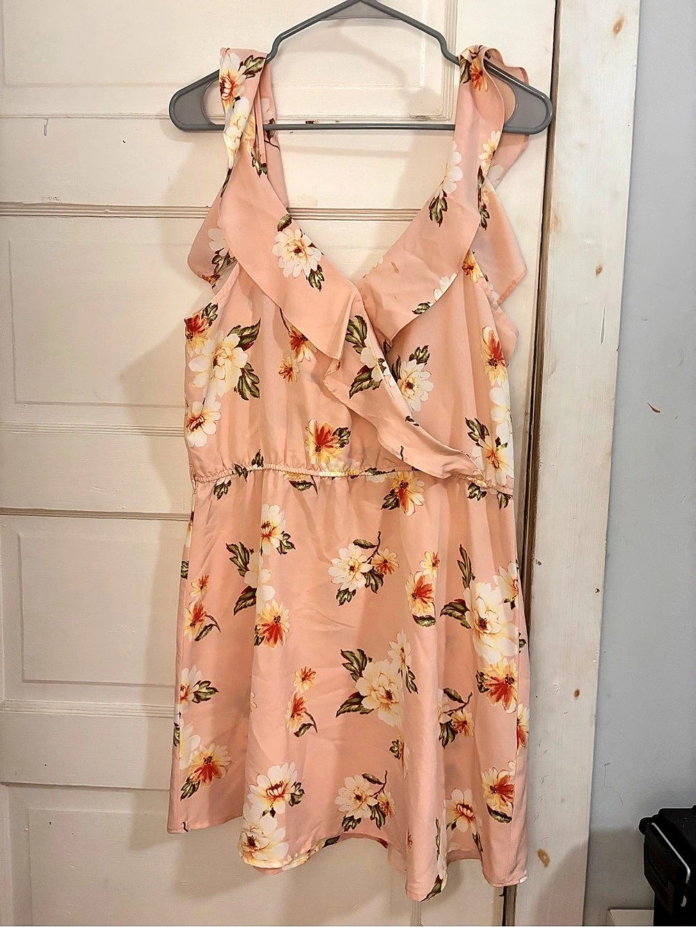 Sweet Wanderer Floral Mini Dress in Pink Like New